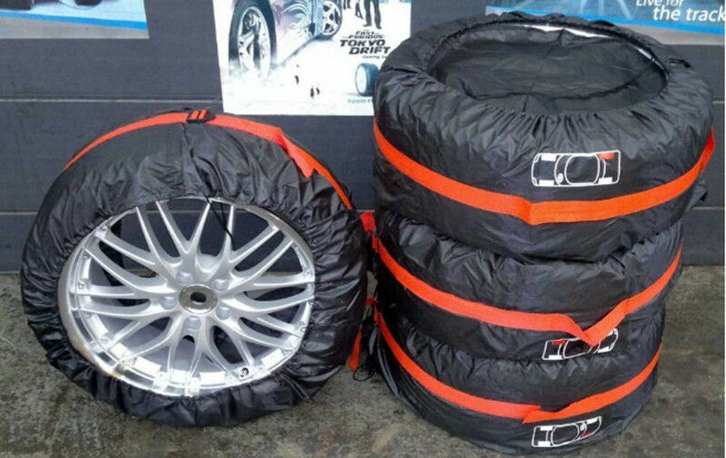 4xCar Truck Seasonal Spare Tire Protection Cover Tote Carry Storage Bags 16"-22"