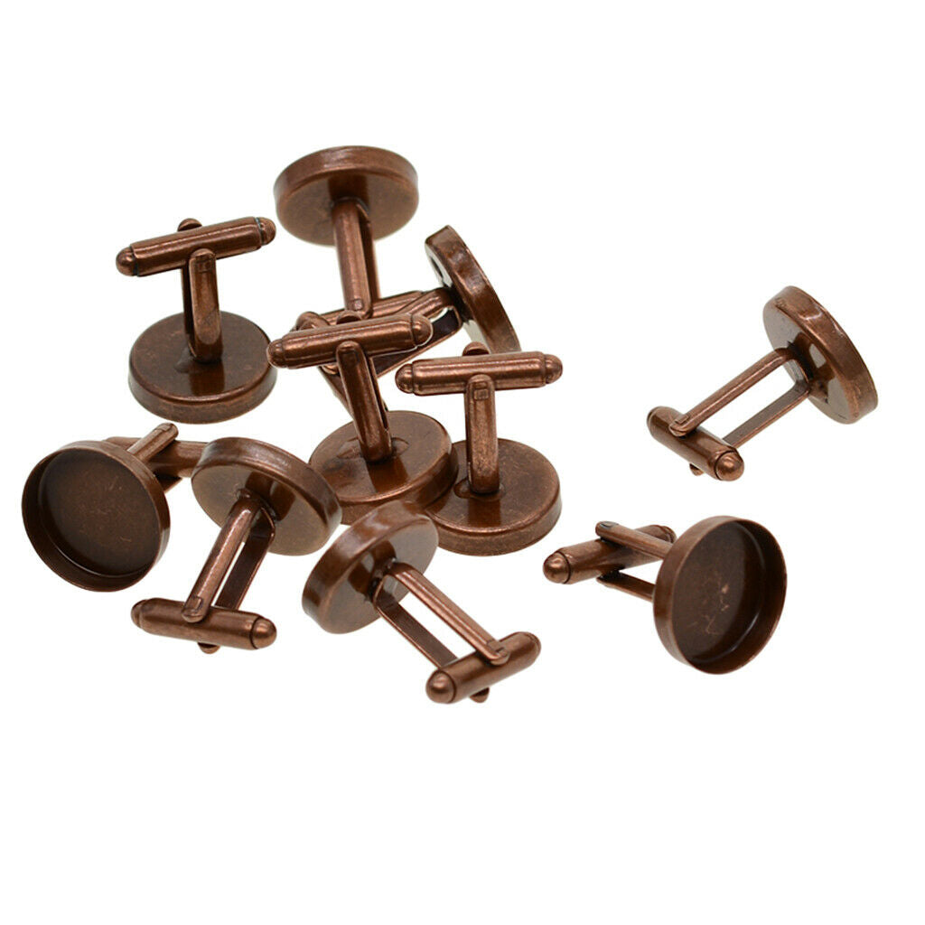 10 sets of cufflinks blanks trays settings Fits 16mm