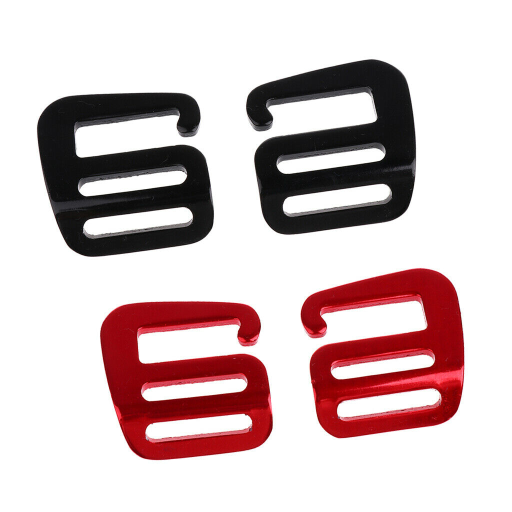 4 Pcs 1 Inch G Hook Strap Outer Strap Buckle 25mm Black Red