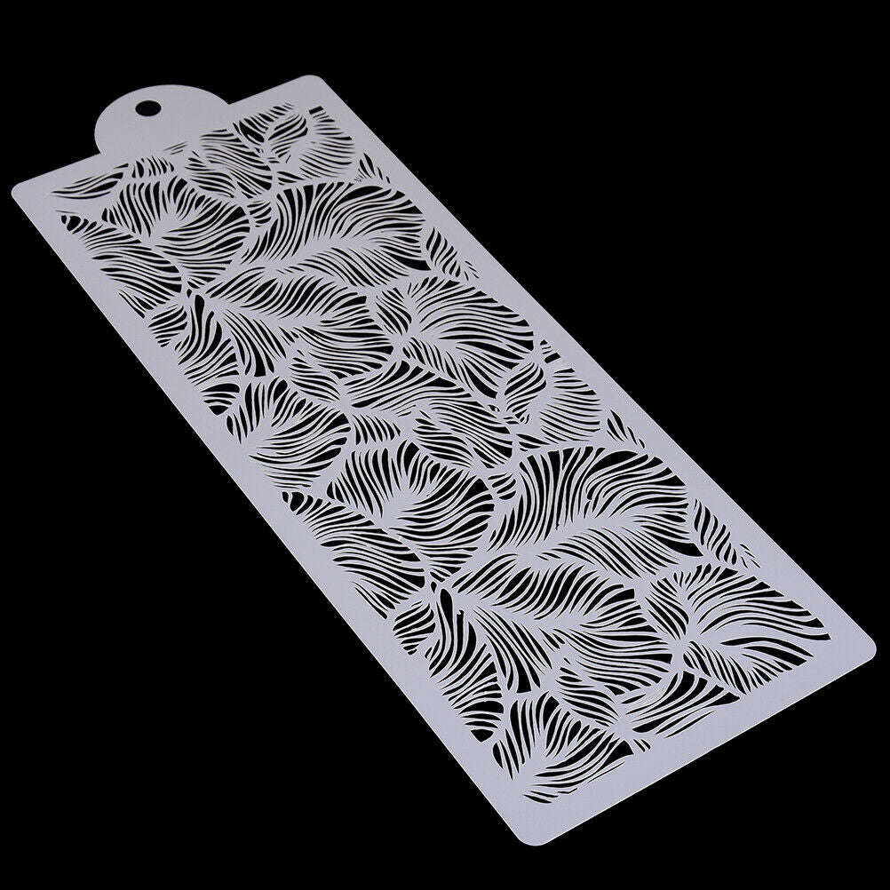 Peacock Lace Stencils Wedding Cake Design Plastic Template Mold Painting Sten_DD