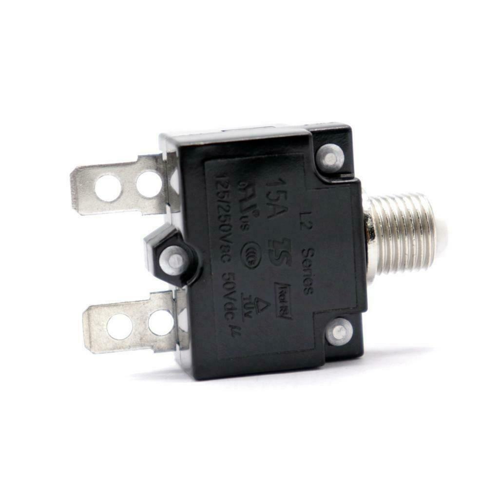 2PCS 15/20 Amp Thermal Circuit Breaker with Quick Connect Terminal and