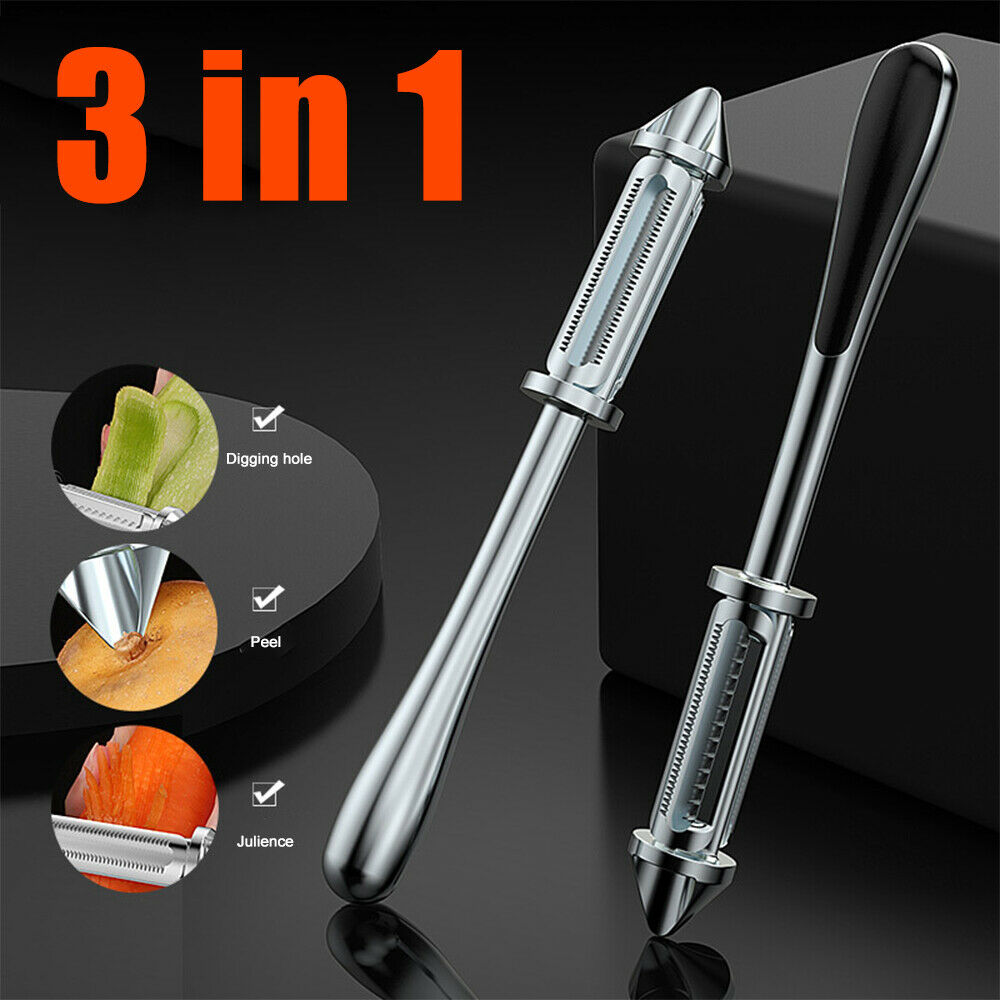 Multifunctional Vegetable Peeler, 3 in 1 Stainless Steel Peeler Kitchen Tool