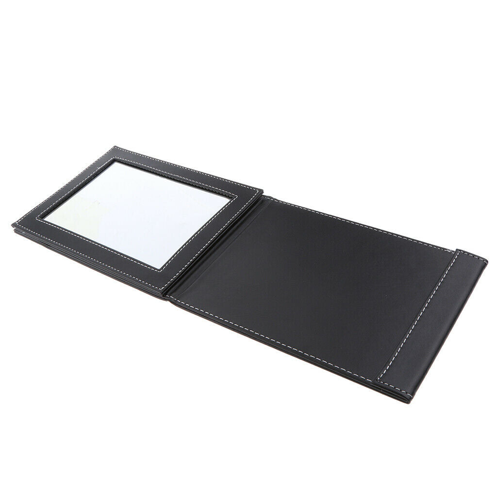 Foldable Makeup Mirror Stand Tabletop Compact Mirror Leather Portable Mirror