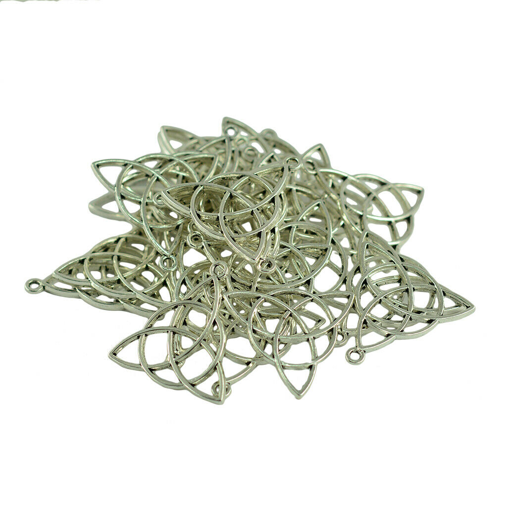 30x DIY Charming Pendant Accessories For DIY Jewelry Shape Celtic Triangle Knot