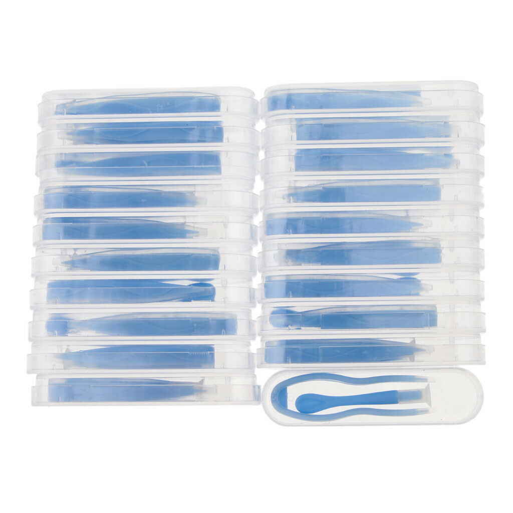 20 Boxes Contact Lens Applicator Inserter Tweezers  Remover Tool Kit Blue