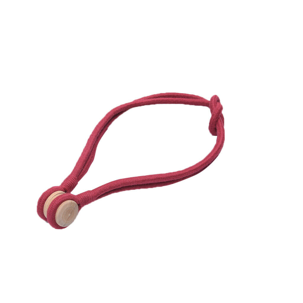1 Pair Magnetic Round Curtain Tiebacks Rope Strap Drape Holdback Wine Red