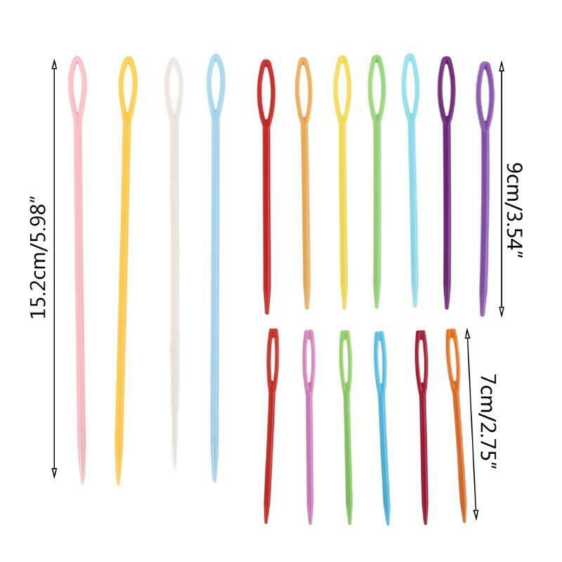 90 Pcs/Set 9cm/7cm/15cm Plastic Sewing Needles Crochet Hook DIY Sweater Weaving
