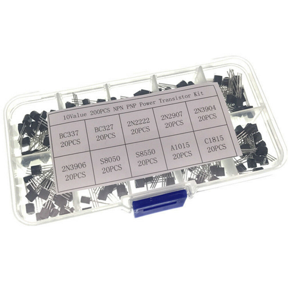 10Values 200PCS NPN PNP Power Transistor Assortment Assorted Set BC327 BC337