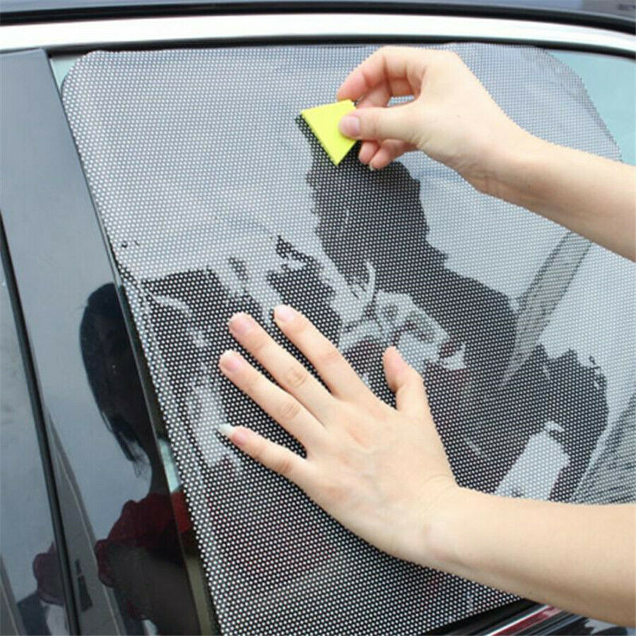 4 Pcs 42x38cm Washable Reusable Car Window Sun Shade Cover Static Cling Screen