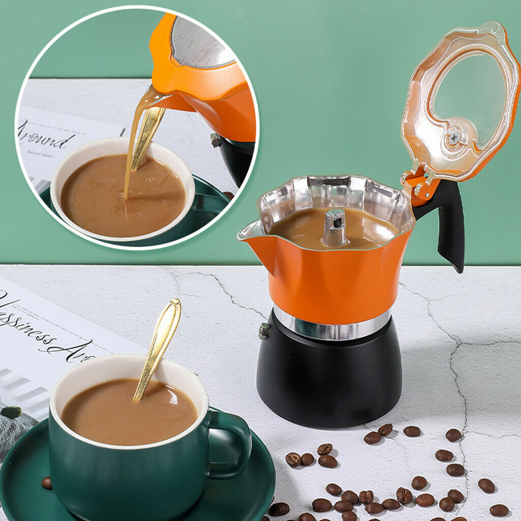 Aluminum Stovetop Moka Coffee Maker Make Delicious Coffee Moka Pot Cafe Tool -