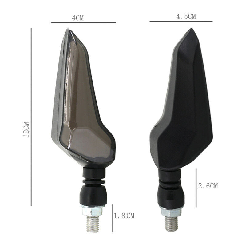 Universal 2x 12V LED Smoke Motorcycle Driving Passing Turn Signal Spot Fog Light