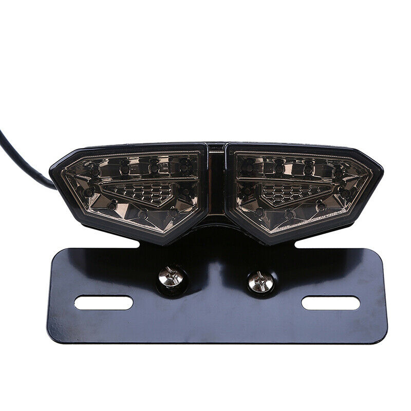 Motorcycle Rear Taillight Turn Signal Brake License Plate Holder Integrated Lamp
