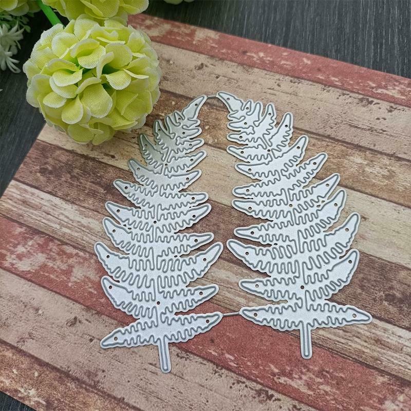 Double Long Leaf Carbon Steel Cutting Dies DIY Scrapbooking Photo Album Making