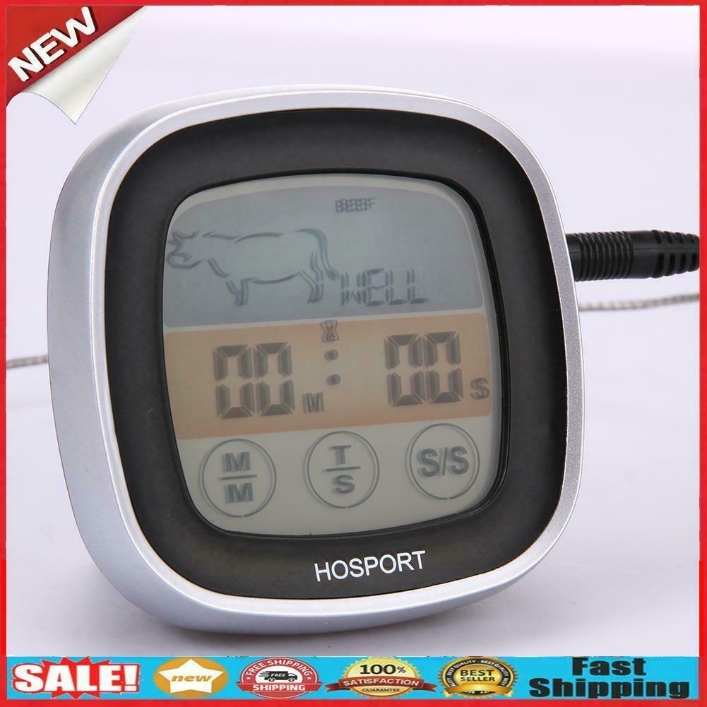 Color Screen Digital Food Meat Thermometer with Timer for Kitchen Barbecue @