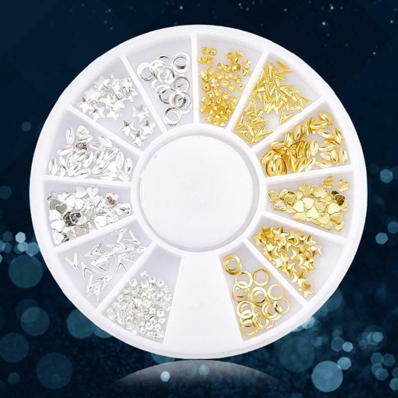 Nail Art Studs Star Ring Circle Heart Pattern Metal Sheet Nail Art Decorations
