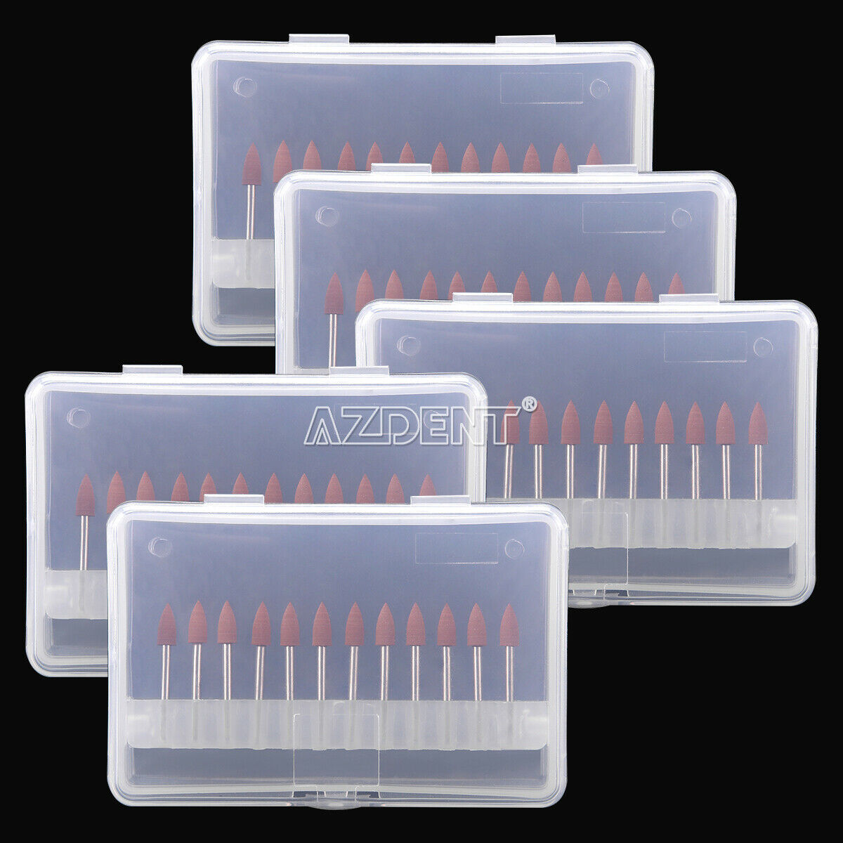5X 12pcs/kit Dental 0413 Brownie Polishers Friction Grip FG Mini Points 1.6mm