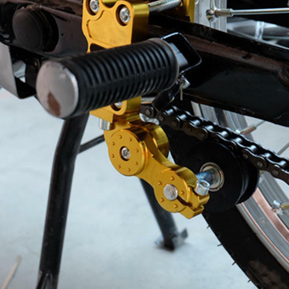 Universal Golden Aluminum Adjuster Chain Tensioner Bolt On Roller For Motorcycle