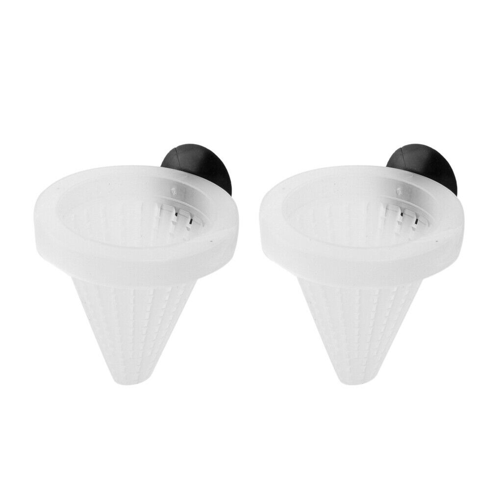 2pcs Tapered Aquarium Fish Feeder Red Worm Funnel Fish Food Feeding Cup Tool