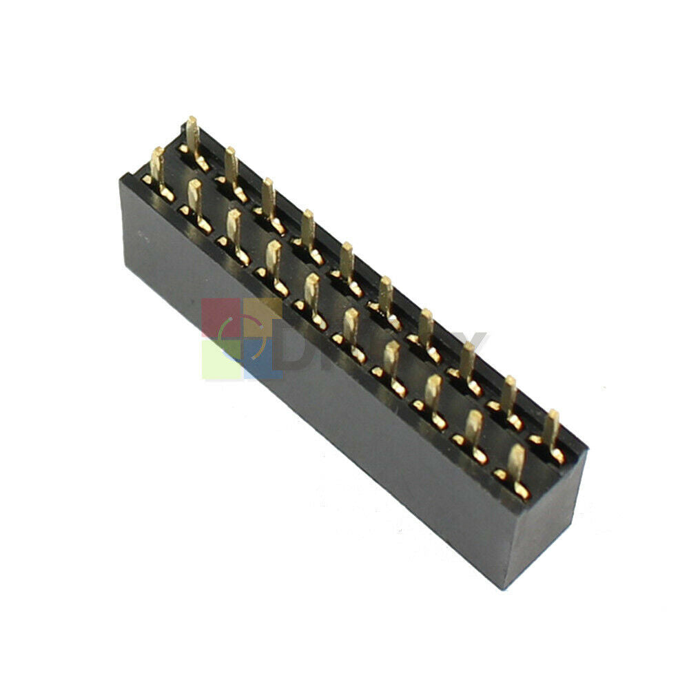 100Pcs 2x10 20 Pin Dual Row 2.54mm Female Straight Header Pitch Socket Strip