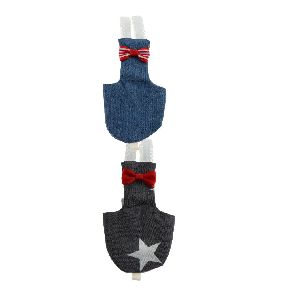 2Pcs Size L Parrot Flight Suit Clothes Bird Pee Pad Nappy for Pet Bird