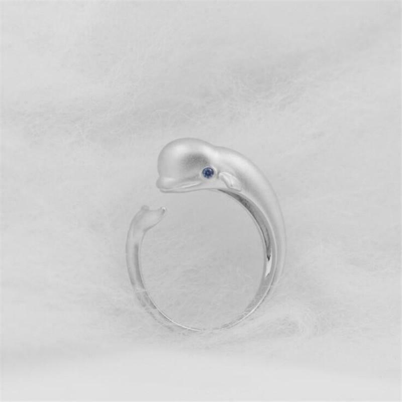 Cute Whale Rings for Women Girls Dainty Open Expandable Adjustable Jewelry