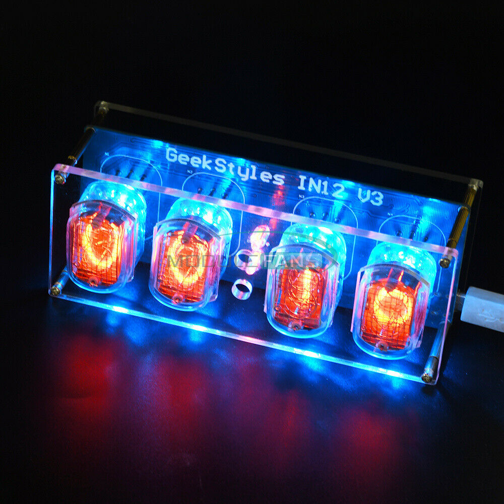 Micro USB IN12 IN-12 PCBA Glow Tube DIY Retro Sleepable Clock Module Kit