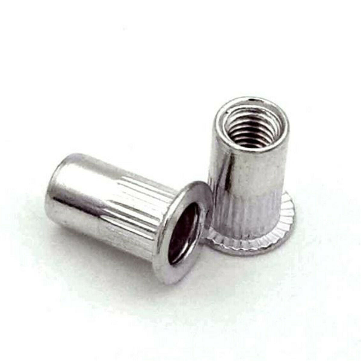 20Pcs M6*15 Thread Stainless Steel Flat Head Rivet Nut Rivnut Insert Nutsert