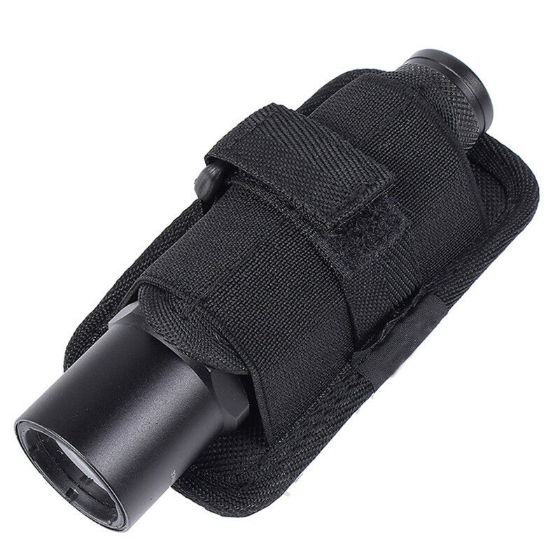 Rotatable Clip Flashlight Pouch Holster Torch Case Belt Cover Portable