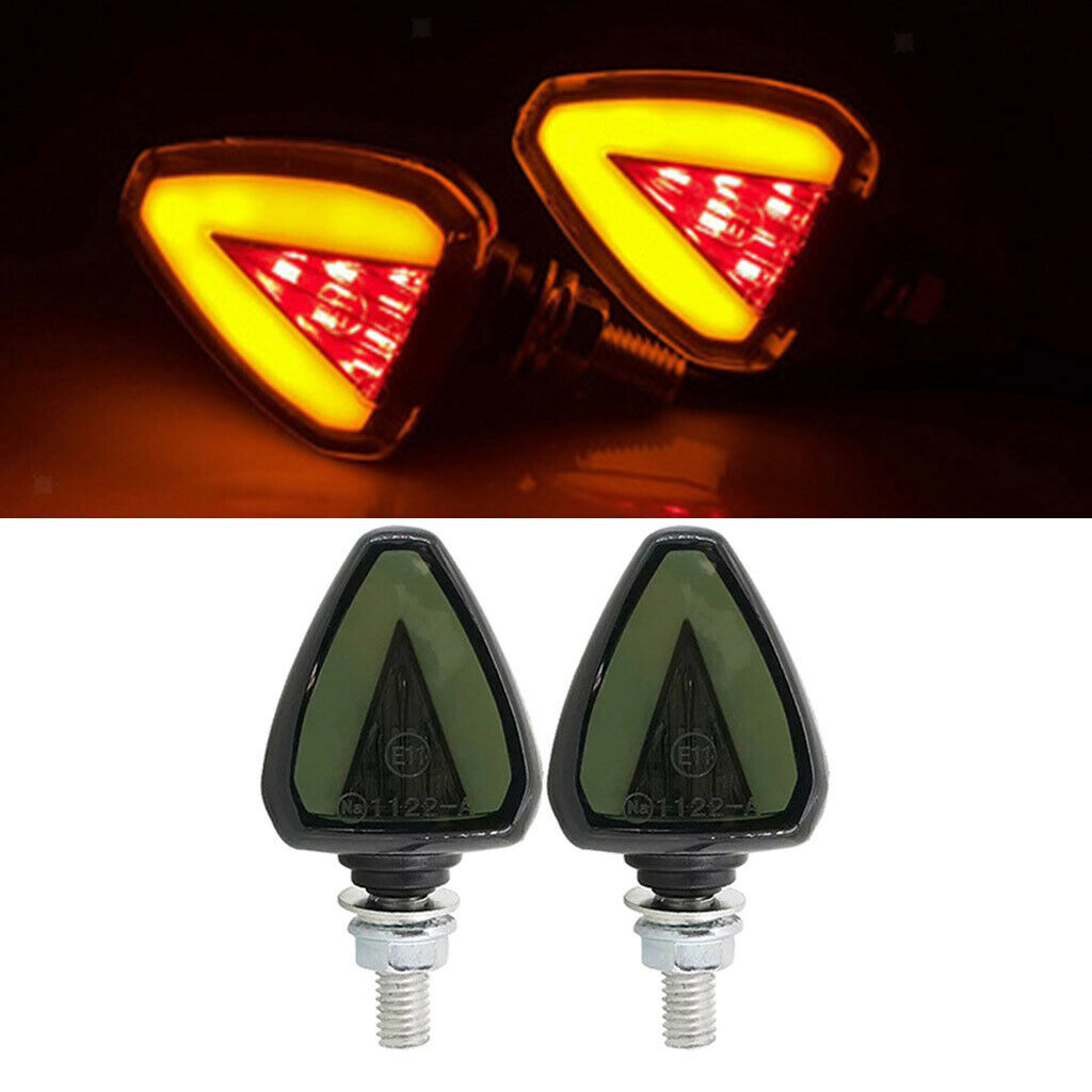 2pcs Motorcycle Motorbike Turn Signal Lights Blinker Waterproof LED Lamp