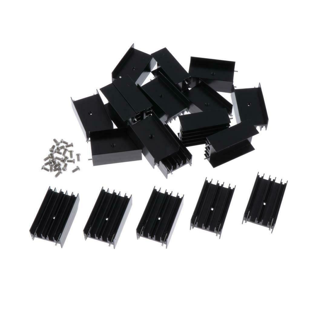 20x 24x16-40mm MOSFET Aluminium  Sink 7805 Transistor Heatsink Radiator