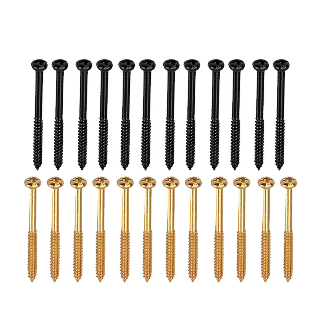 24 Pieces Bass Pickup Mounting Screws for PB JB Guitar Pickup Parts