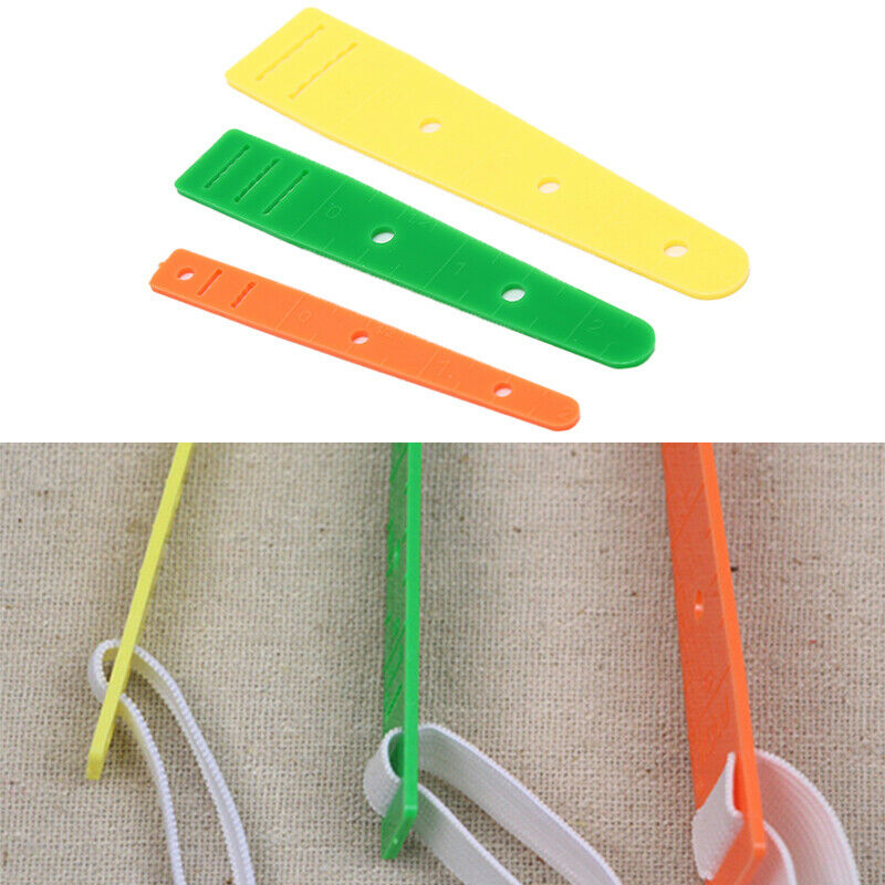 3Pcs Plastic Elastic Threaders Wear Elastic Band Tool DIY Clothing Sewing TooDD