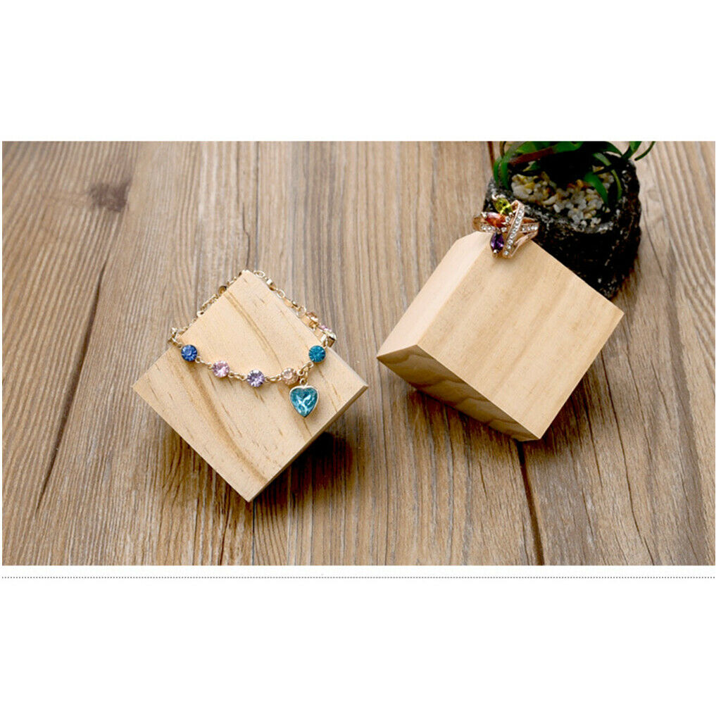 Unpainted unfinished wooden bracelet jewelry display stand