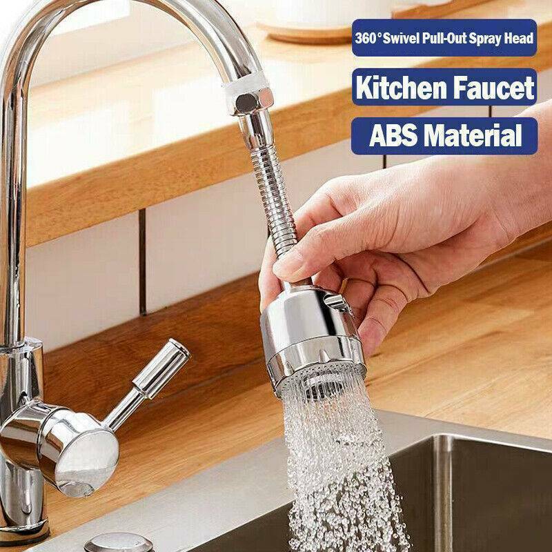 360° Flexible Nozzle Spout Water Saving Home Kitchen Sink Tap Faucet Extender ,
