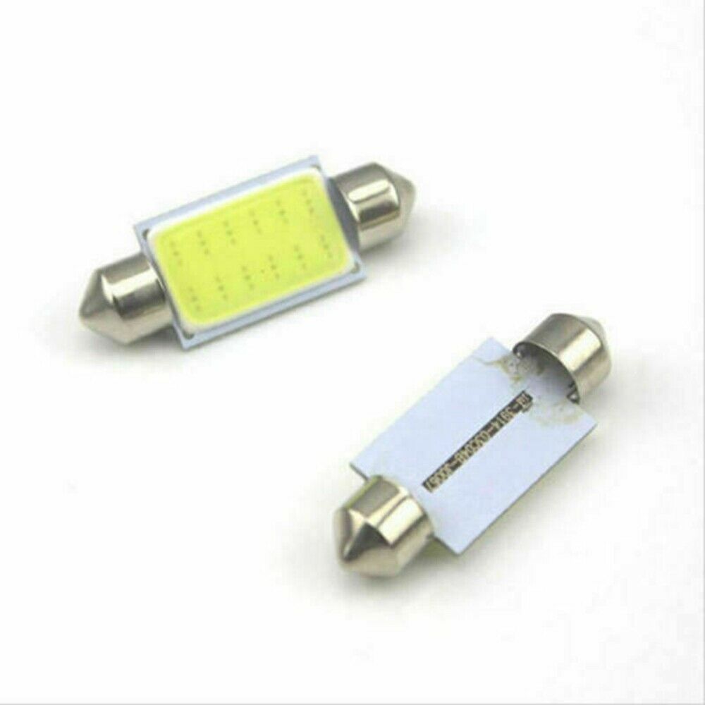 10X 12V 36mm C5W Festoon LED COB Reading Map Door Licence Plate Dome Bulb Light