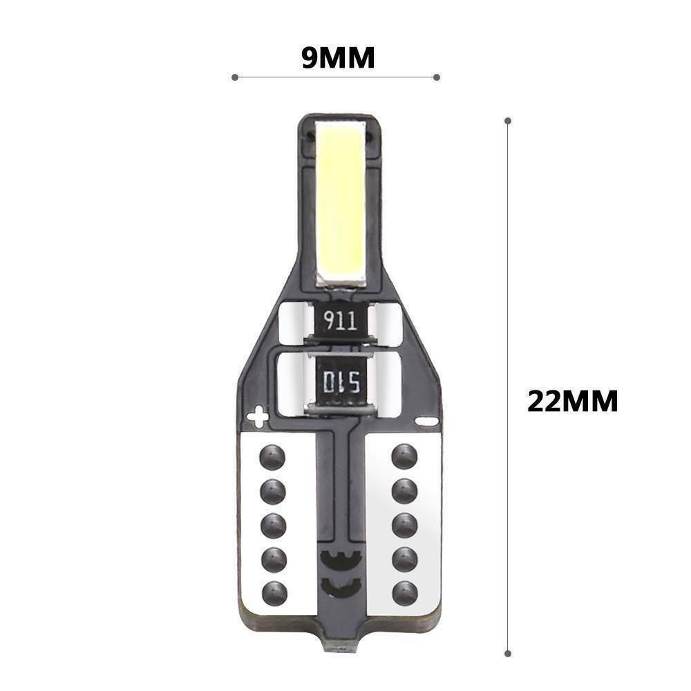 10x LED T10 501 194 W5W 7020SMD Car CANBUS Practical Error Free Wedge White Bulb