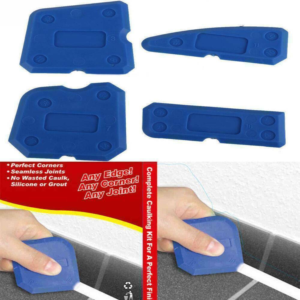 4Pcs/Kit Sealant Spatula Caulking Tool Kit Joint Silicone Grout Remover Scraper