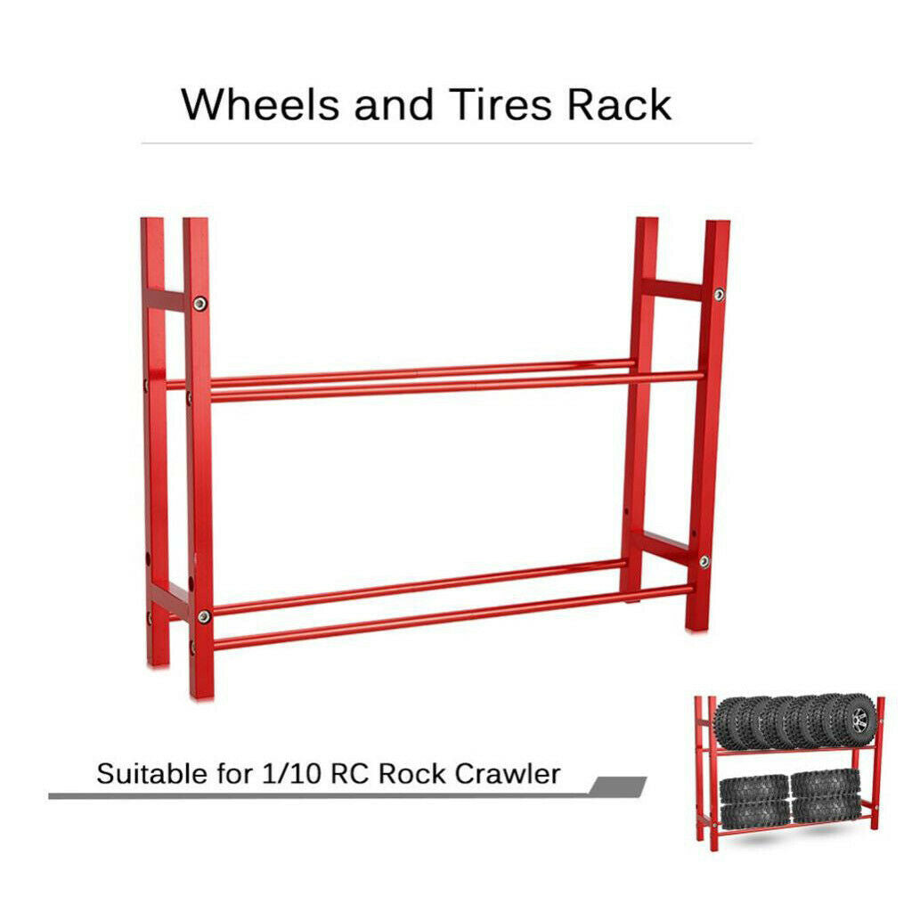 RC Storage Tires Rack Organizer Holder for TF2 D90 1/10 RC Crawler Car