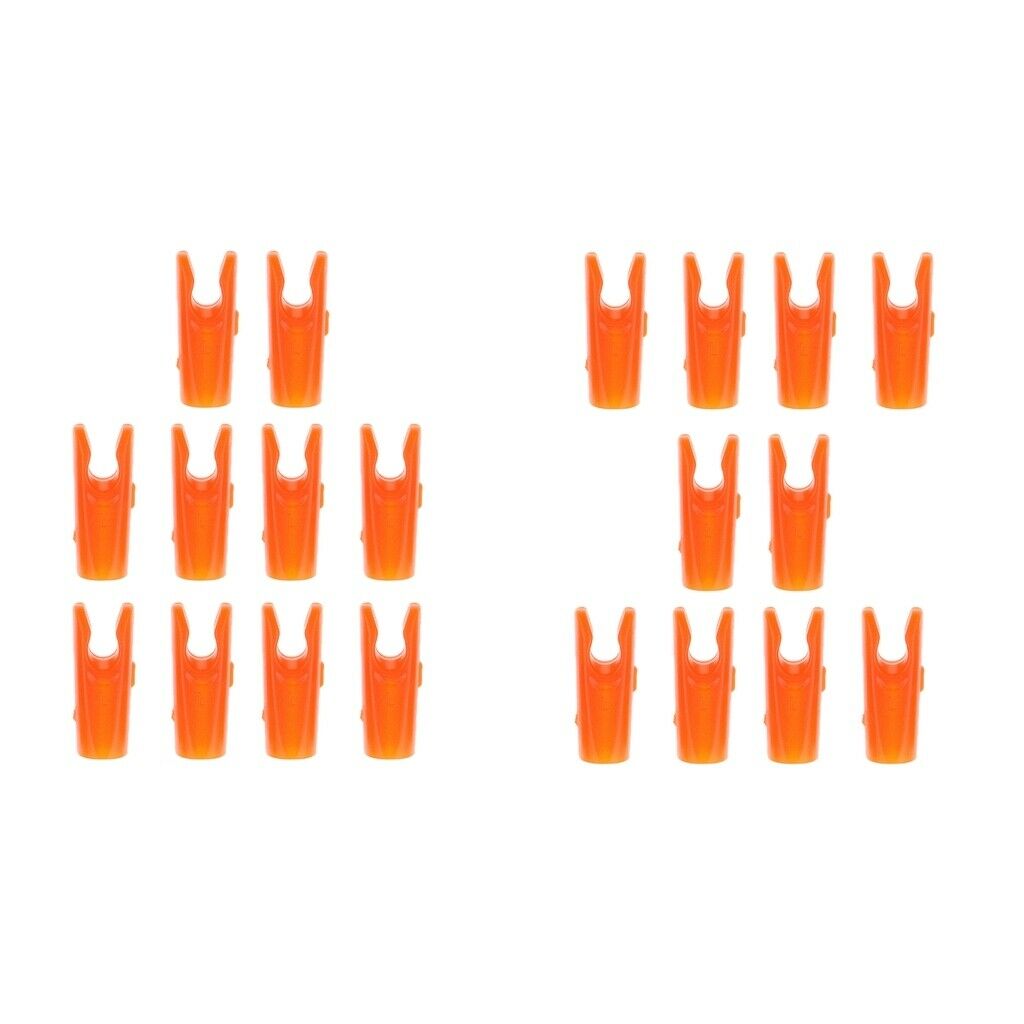 20 Pieces Orange Archery Hunting Bow Arrow Insert Pin Nock SHAFT TAILS