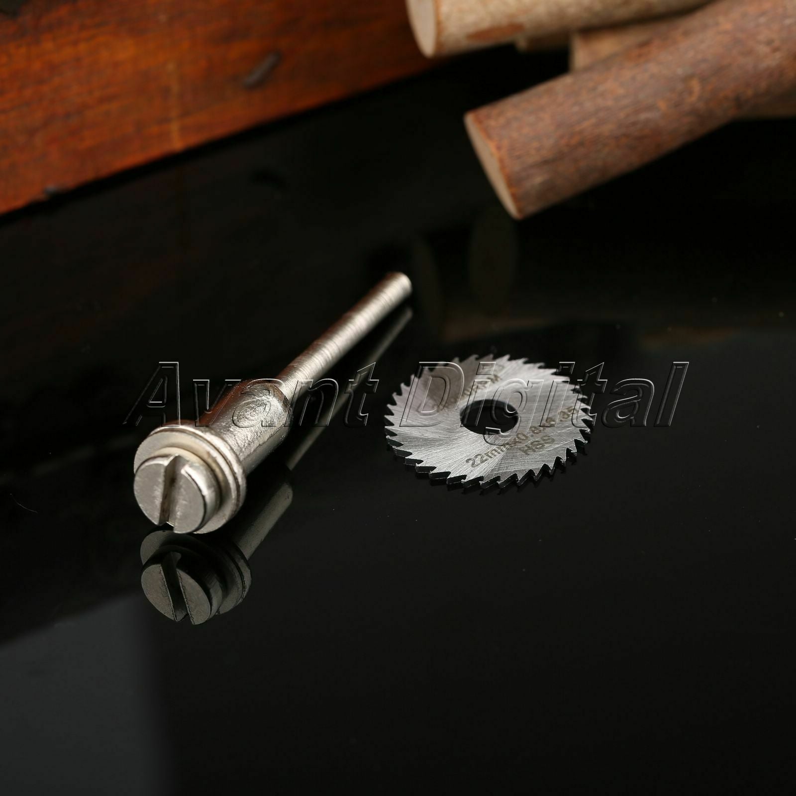 22mm HSS Saw Blade Cut Off Wheel Disc w/ Mandrel for ABS Wood Plastic Cutter