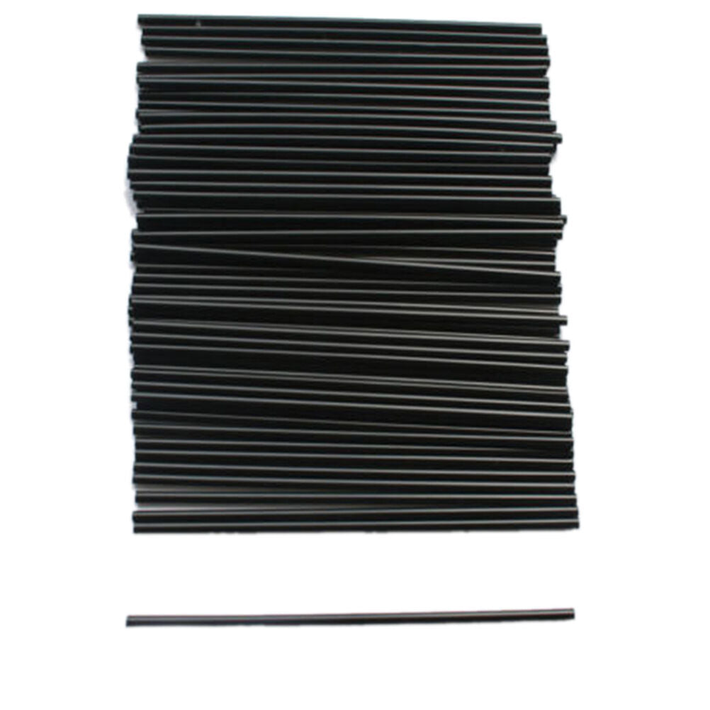 100X Black Plastic Mini Cocktail Straws For Celebration Drinks Party Supp.l8