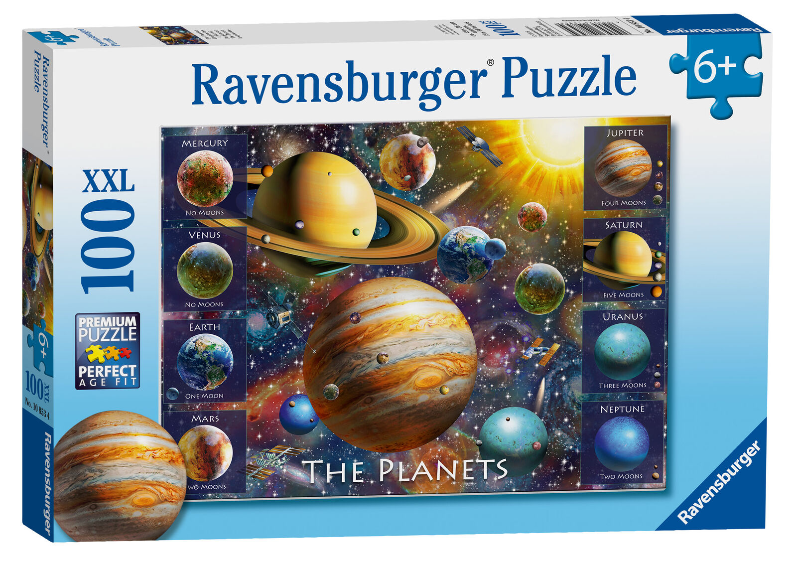 10853 Ravensburger The Planets Jigsaw Puzzle High Quality 100 Pieces Age 6+