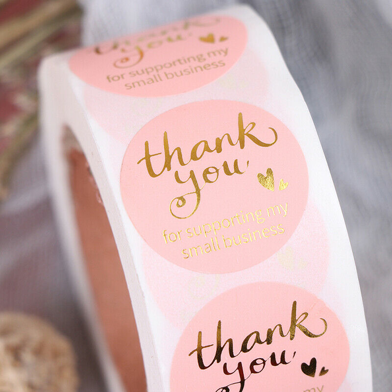 500 Pcs Pink Thank You For Supporting My Small Business 1Inch Seal Labe.l8