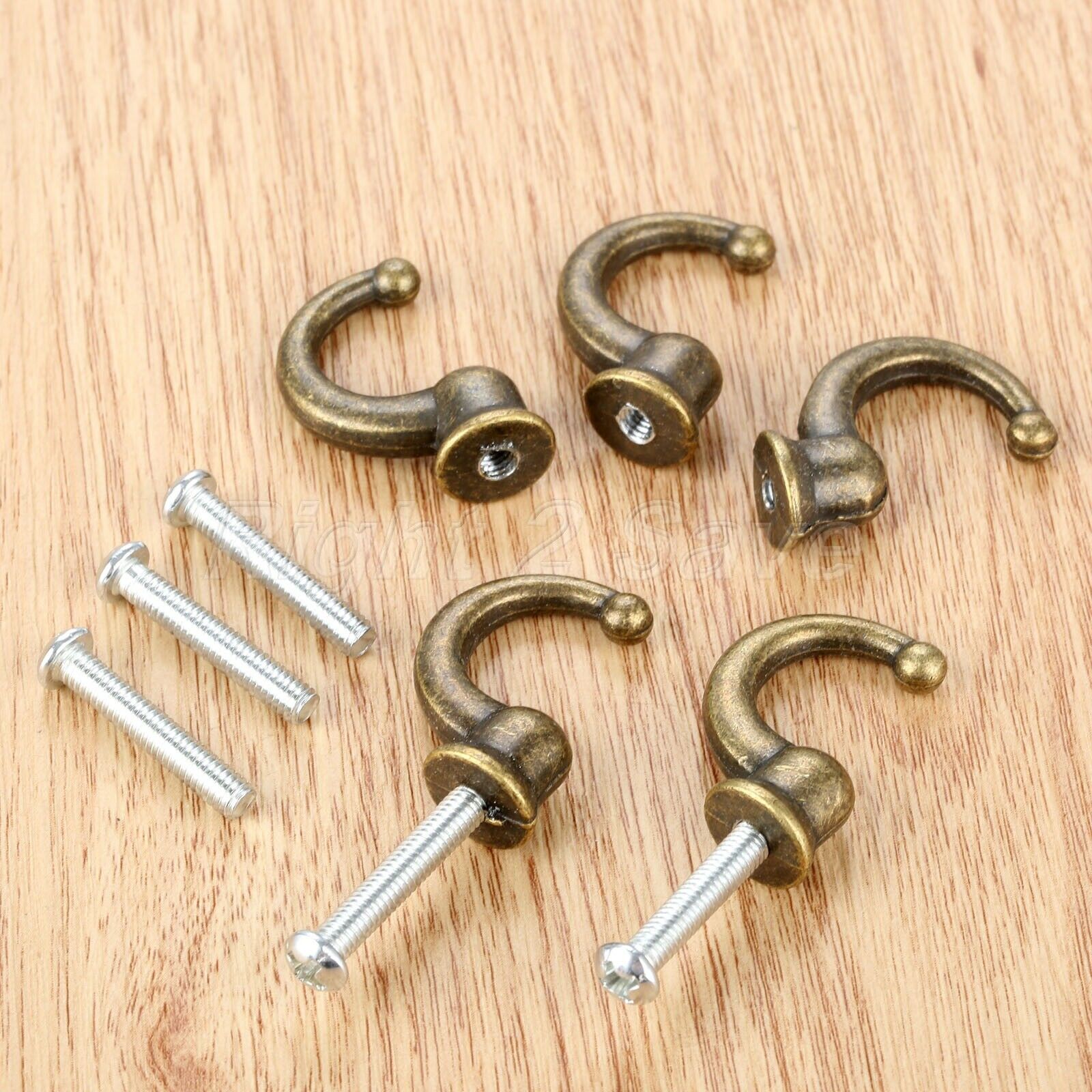 5pcs Wall Mounted Bathroom Kitchen Door Hook Towel Clothes Hat Hanger 11mm*29mm