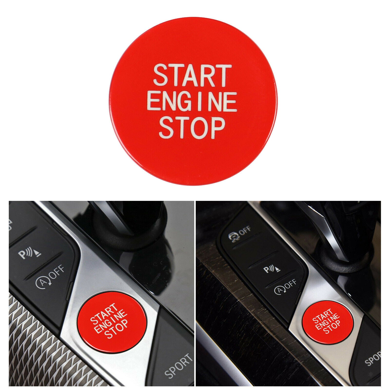 0.8Inch 20mm Aluminum Alloy Car Engine Start Stop Push Button Red