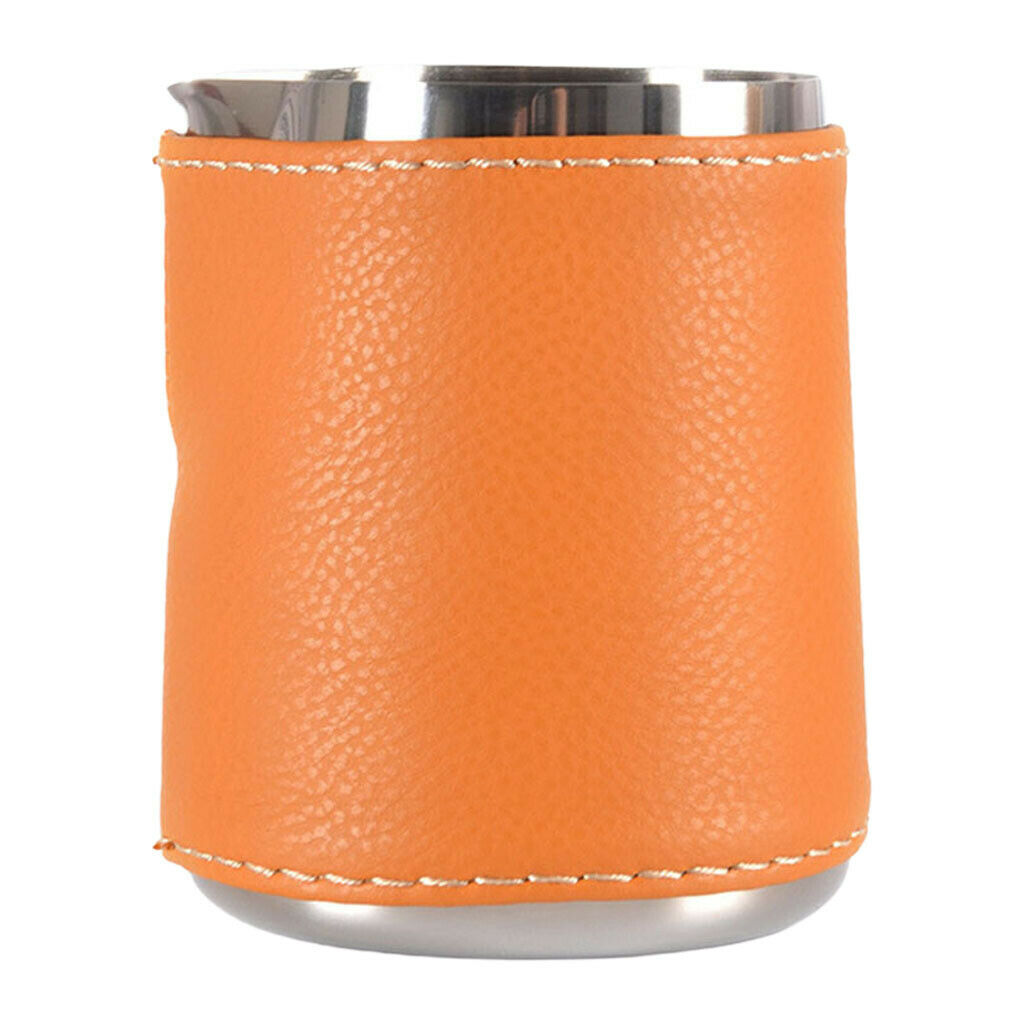 Milk Frothing Pitcher Jug with Leather Case Coffee Tools Cup 12oz/350ML