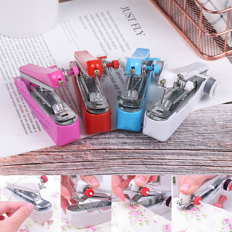 Portable Hand-Held Sewing Machine Mini Clothes Fabric Portable Pock.l8