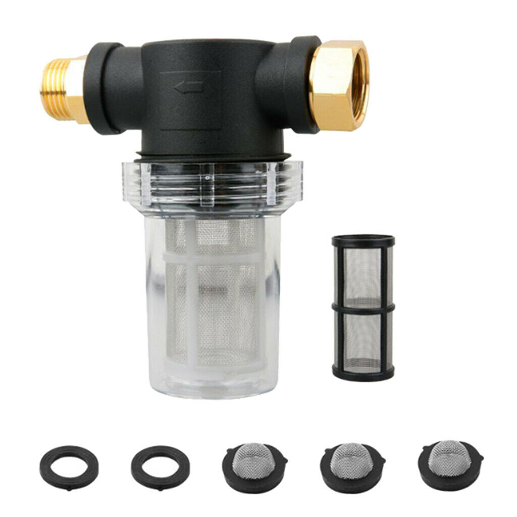 2 Piece Garden Hose Filter Attachment Strainer High Flow Pipeline Connectors