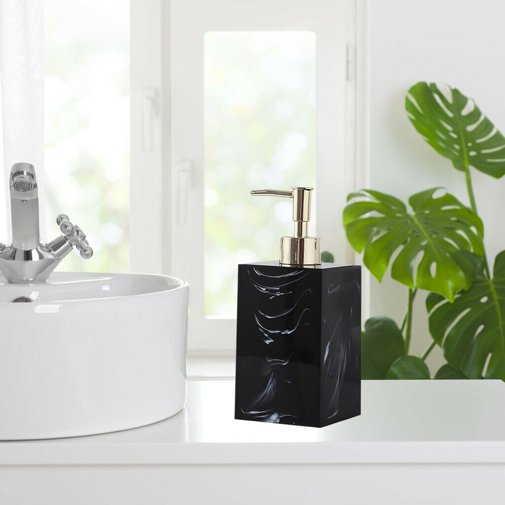Refillable Soap Dispenser Kitchen Bathroom Pump Bottle Container Black