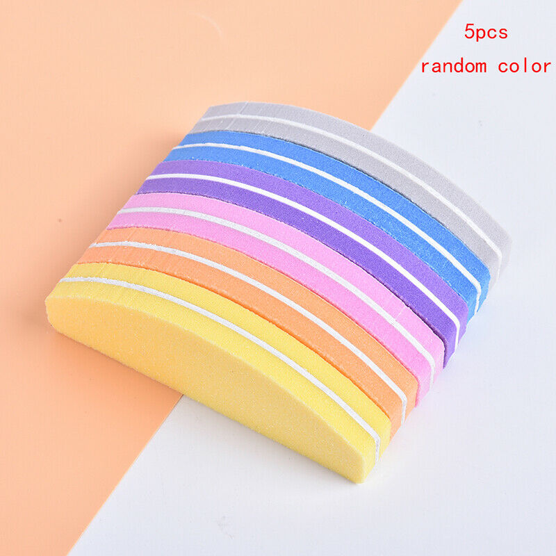 5pcs New Sponge Nail Art Tips Buffer Sanding Nail Buffer Block Files SpongeS BU
